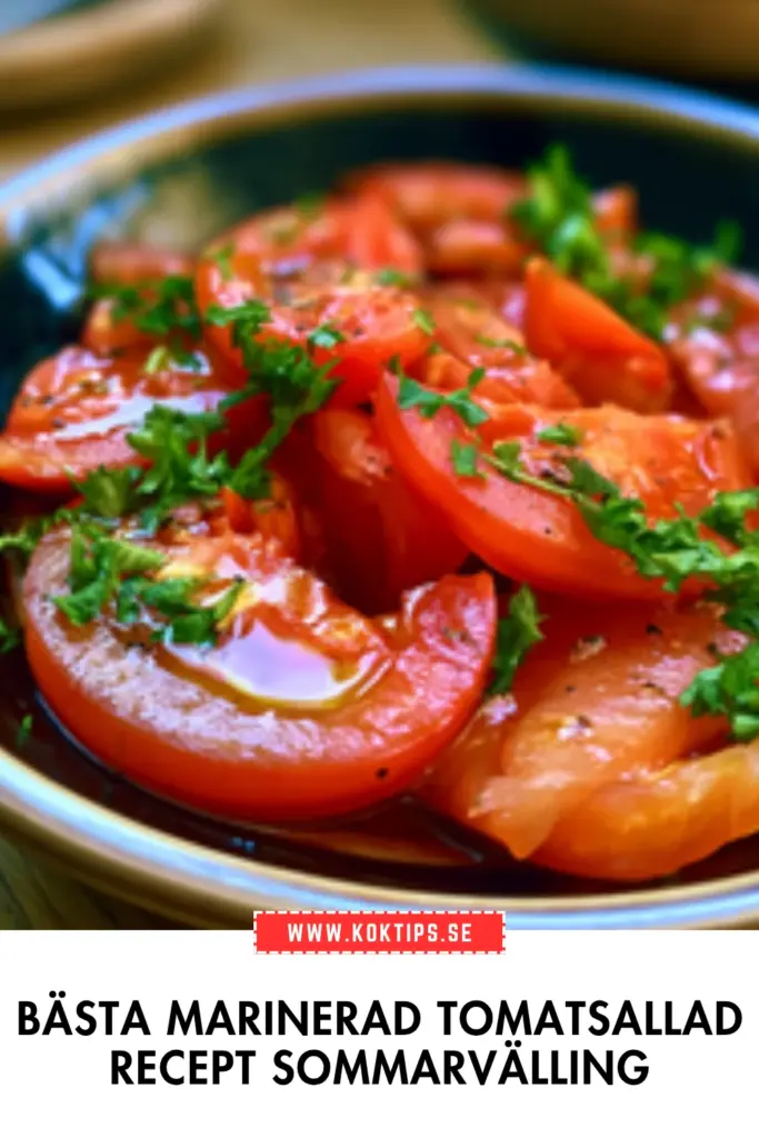 Marinerad tomatsallad på bästa sättet: ett enkelt och smakfullt sommarrecept