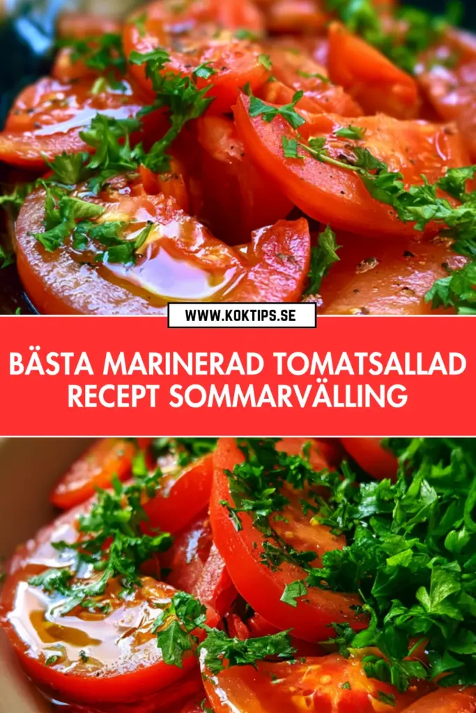Marinerad tomatsallad på bästa sättet: ett enkelt och smakfullt sommarrecept