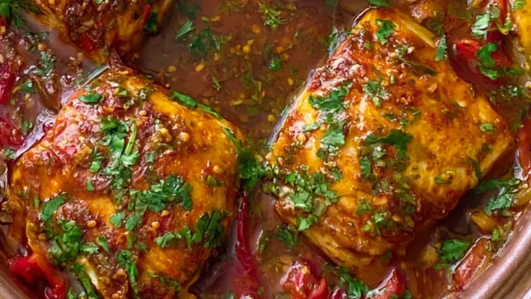 Enkel marockansk fiskgryta med smak av sol och kryddor