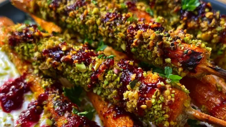 Morotsspett med pistage och fetaost: enkelt recept med stor smak