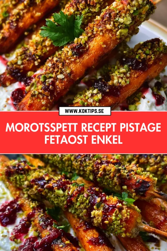 Morotsspett med pistage och fetaost: enkelt recept med stor smak