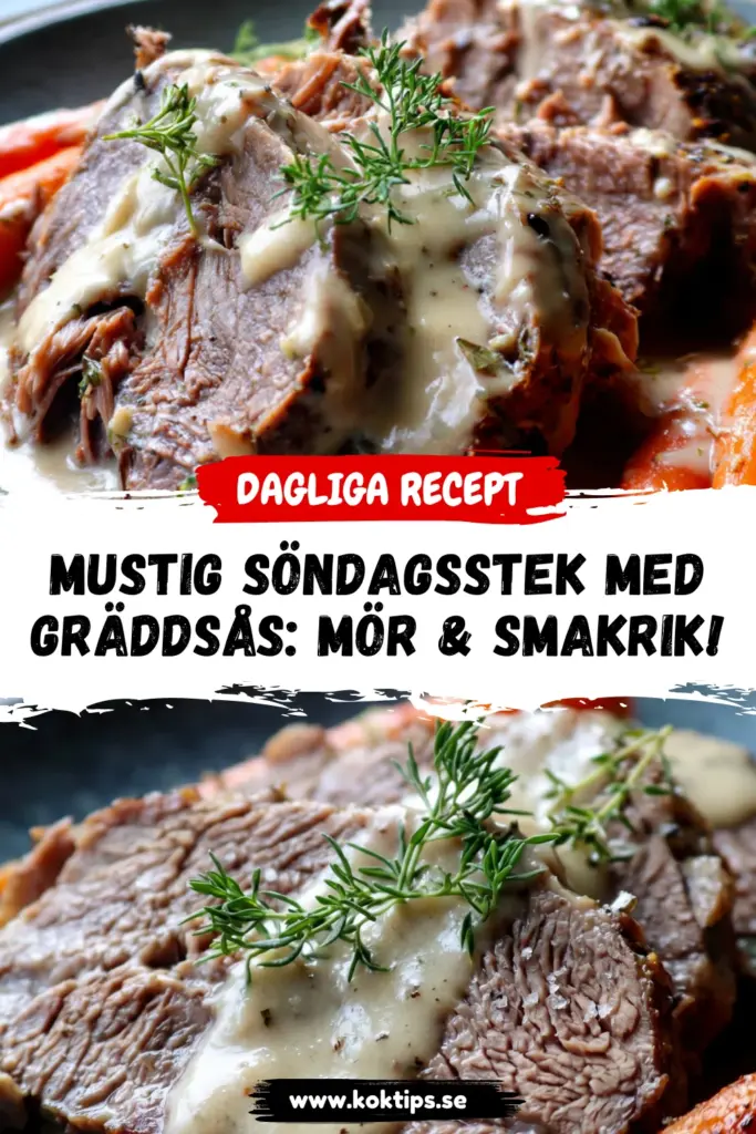 Mustig söndagsstek med gräddsås – mör & smakrik!