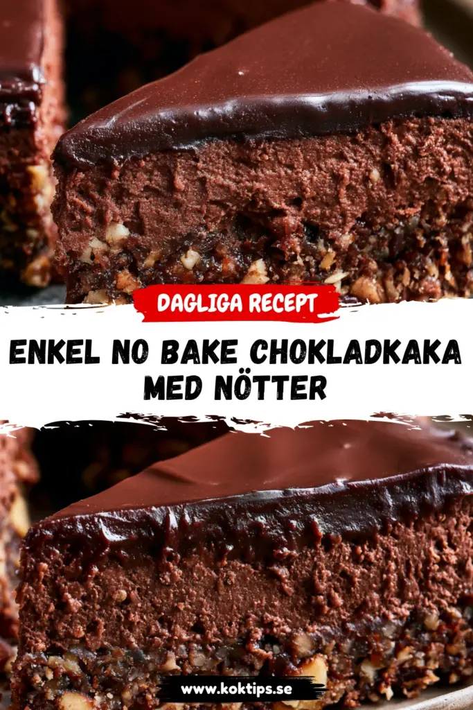 Enkel No bake chokladkaka med nötter