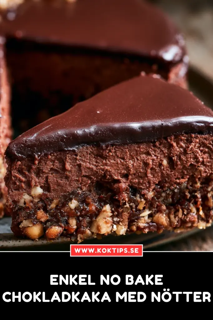 Enkel No bake chokladkaka med nötter