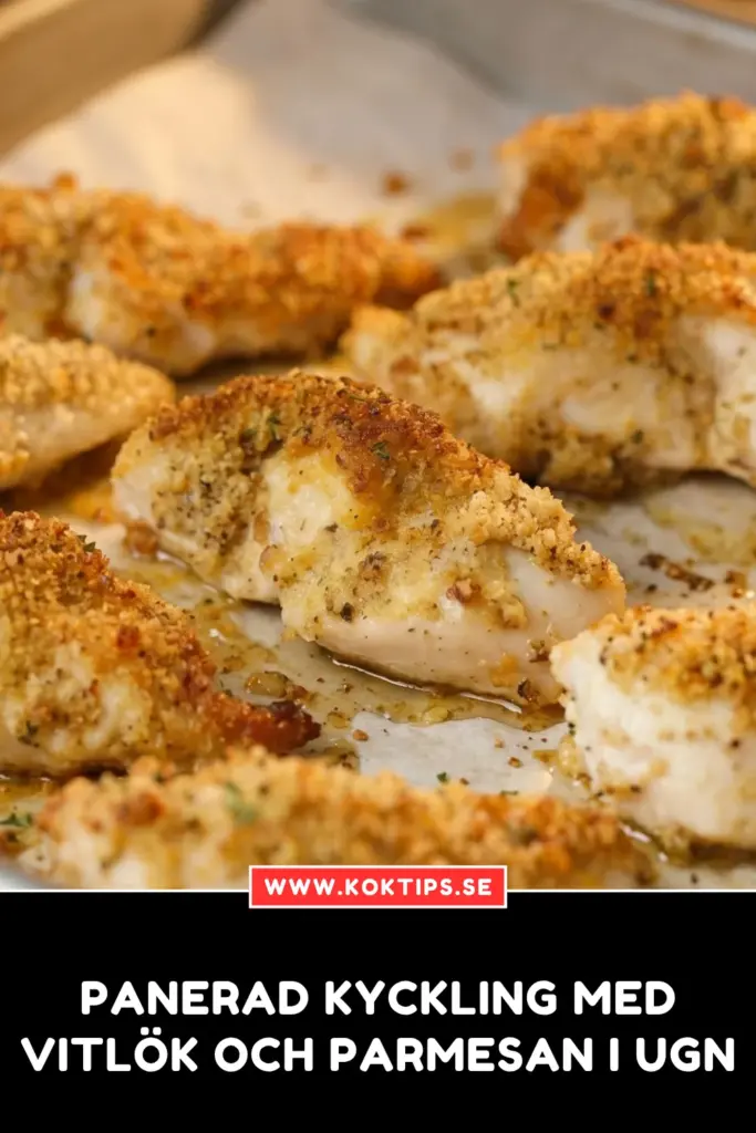 Panerad Kyckling med Vitlök och Parmesan i Ugn