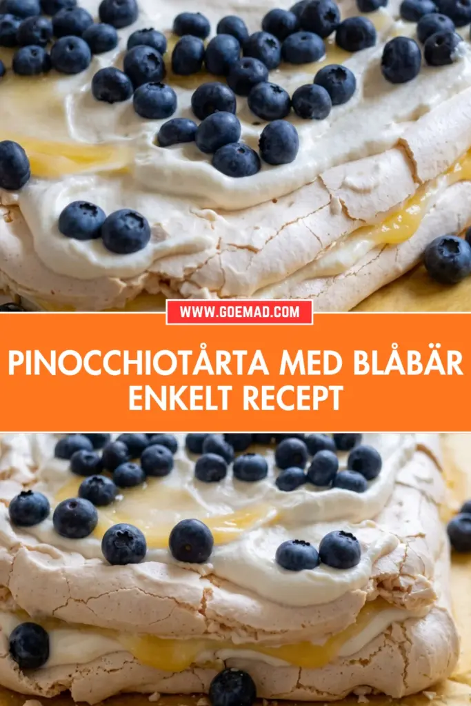 Pinocchiotårta med blåbär: det enkla receptet som alltid imponerar
