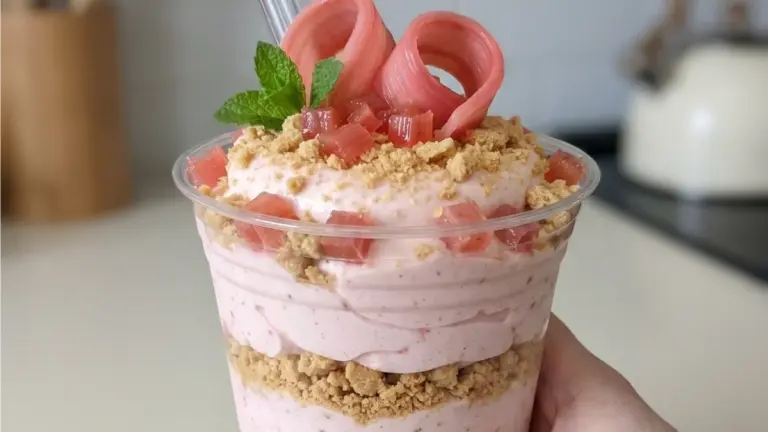 Rabarbercheesecake i glas (Midsommardröm)