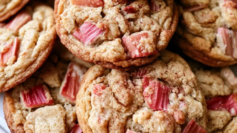 Saftiga rabarberkakor: enkelt recept med farinsocker och kanel