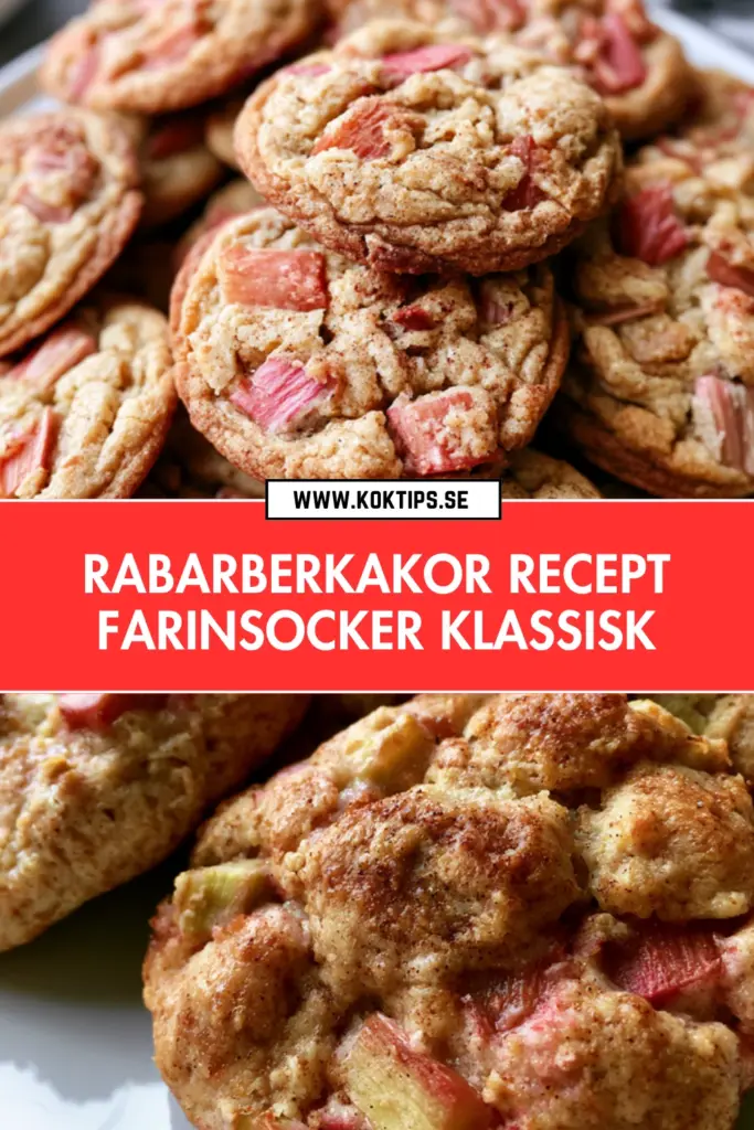 Saftiga rabarberkakor: enkelt recept med farinsocker och kanel