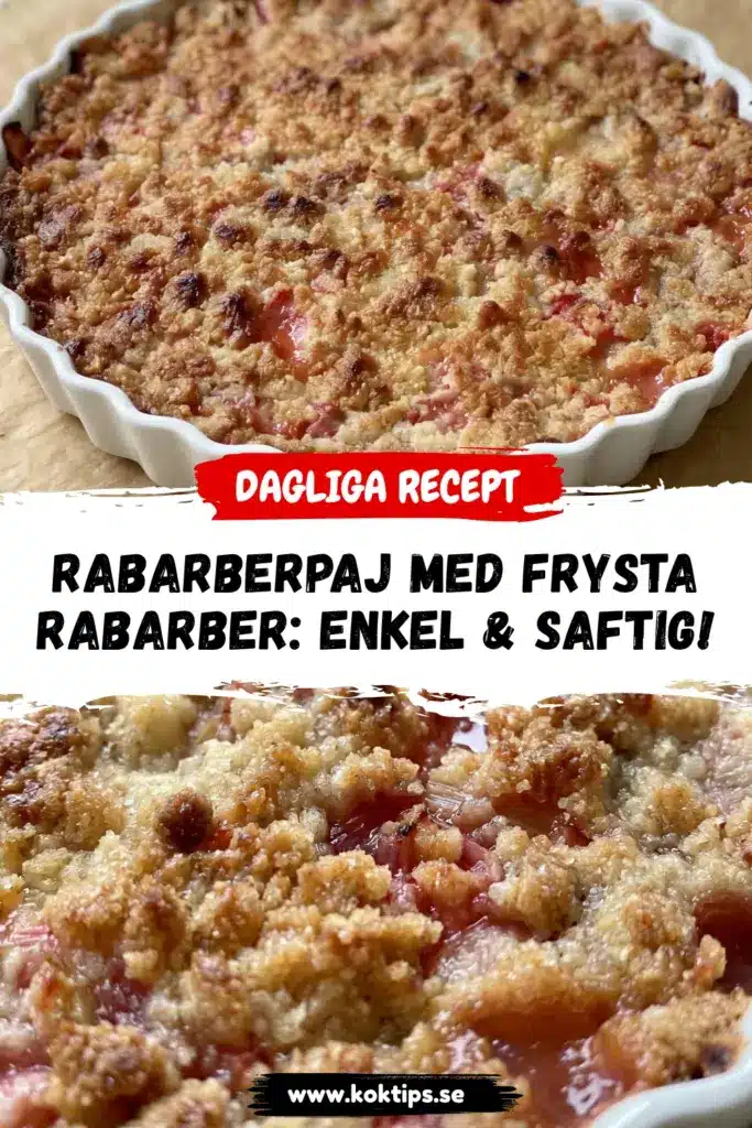 Rabarberpaj med frysta rabarber: enkel & saftig!