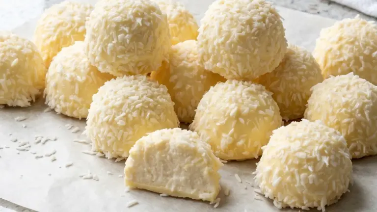 Raffaellobollar med vit choklad: krämiga och lyxiga!