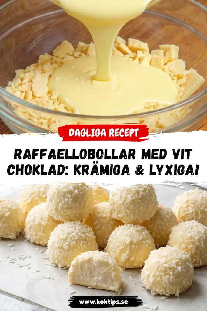 Raffaellobollar med vit choklad: krämiga och lyxiga!