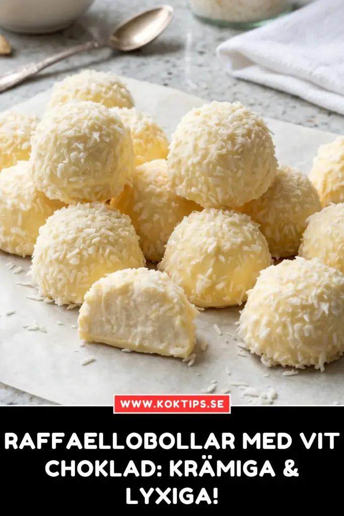 Raffaellobollar med vit choklad: krämiga och lyxiga!