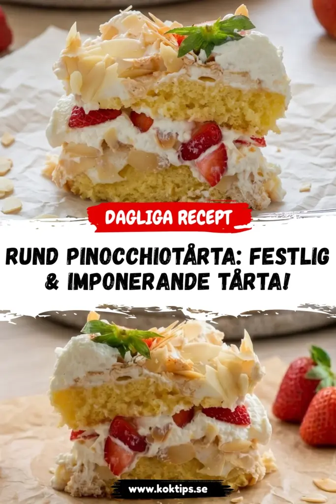 Rund pinocchiotårta: festlig & imponerande tårta!