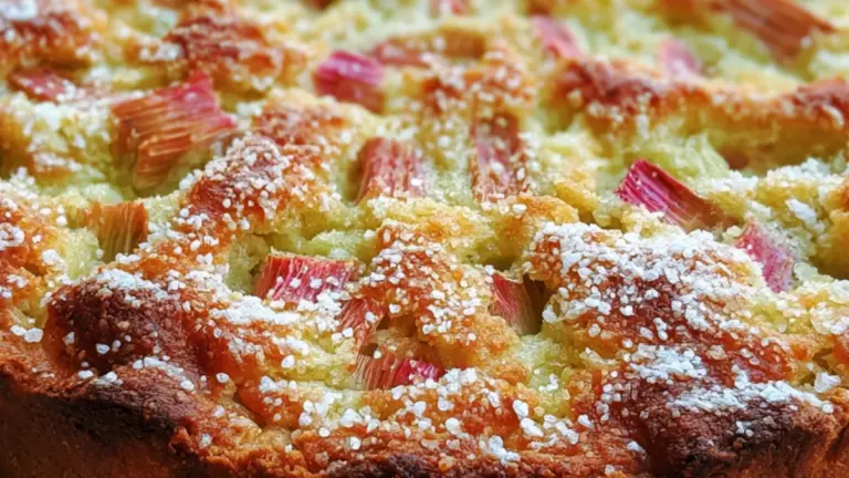 Enkel glutenfri rabarberkaka med rabarber: ett recept du kommer älska