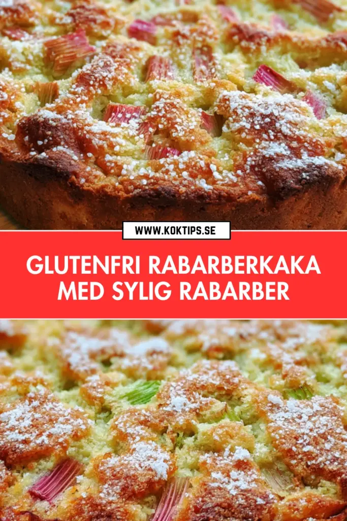 Enkel glutenfri rabarberkaka med rabarber: ett recept du kommer älska