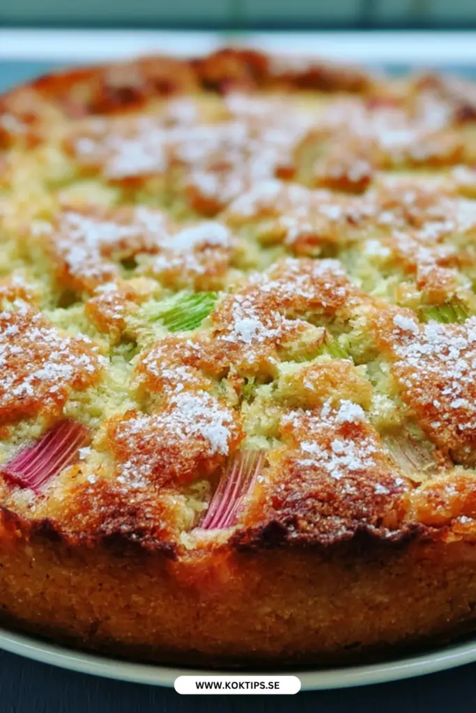 Enkel glutenfri rabarberkaka med rabarber: ett recept du kommer älska