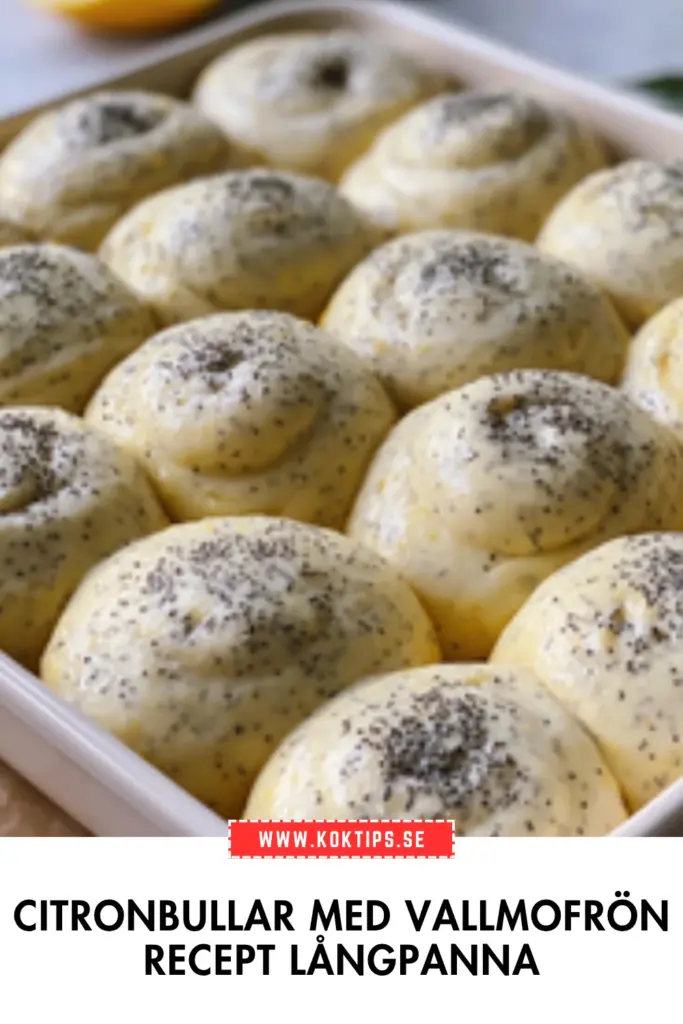 Citronbullar med vallmofrön: det godaste receptet i långpanna