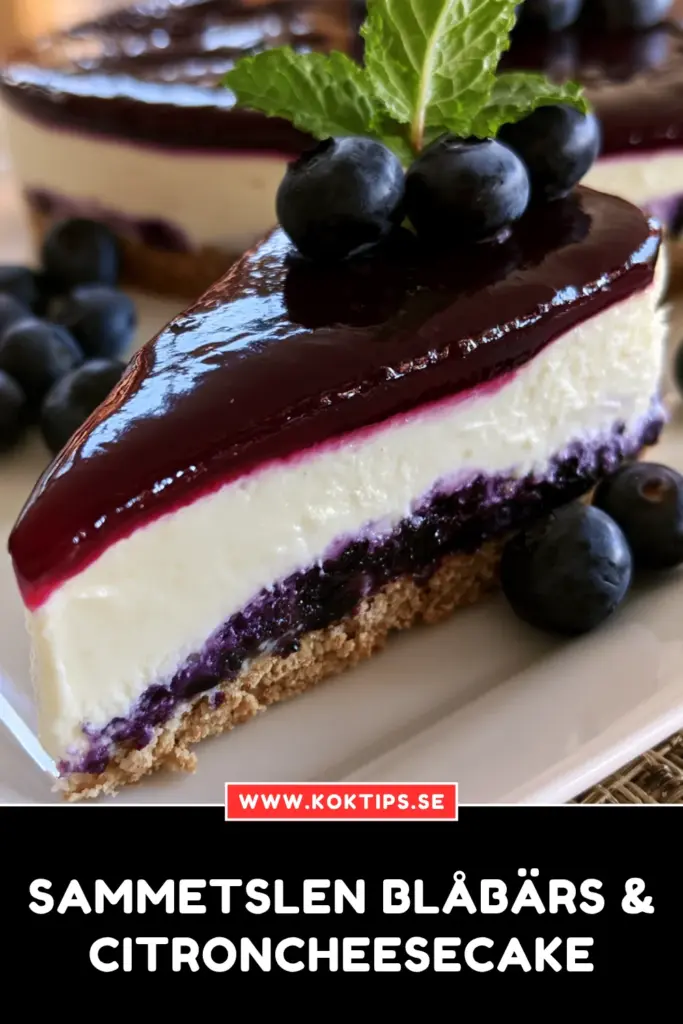 Sammetslen Blåbärs & Citroncheesecake