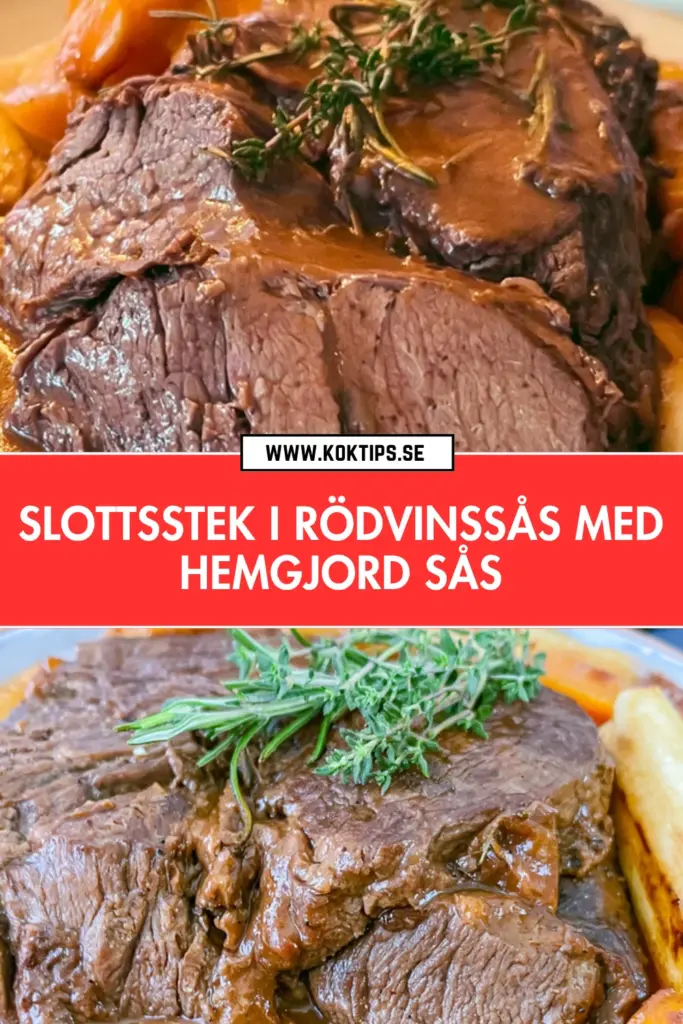 Slottsstek i rödvinssås med hemgjord sås: mört kött och djup smak