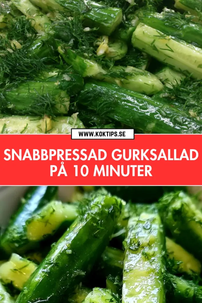 Snabbpressad gurksallad på 10 minuter: fräsch, krispig och fullsmakad