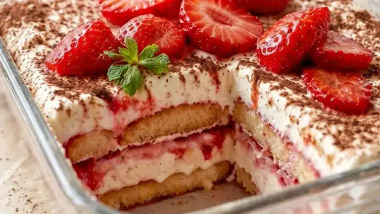 Somrig jordgubbstiramisu