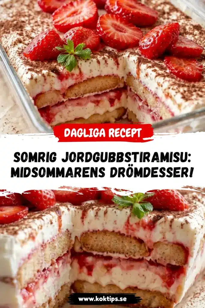 Somrig jordgubbstiramisu