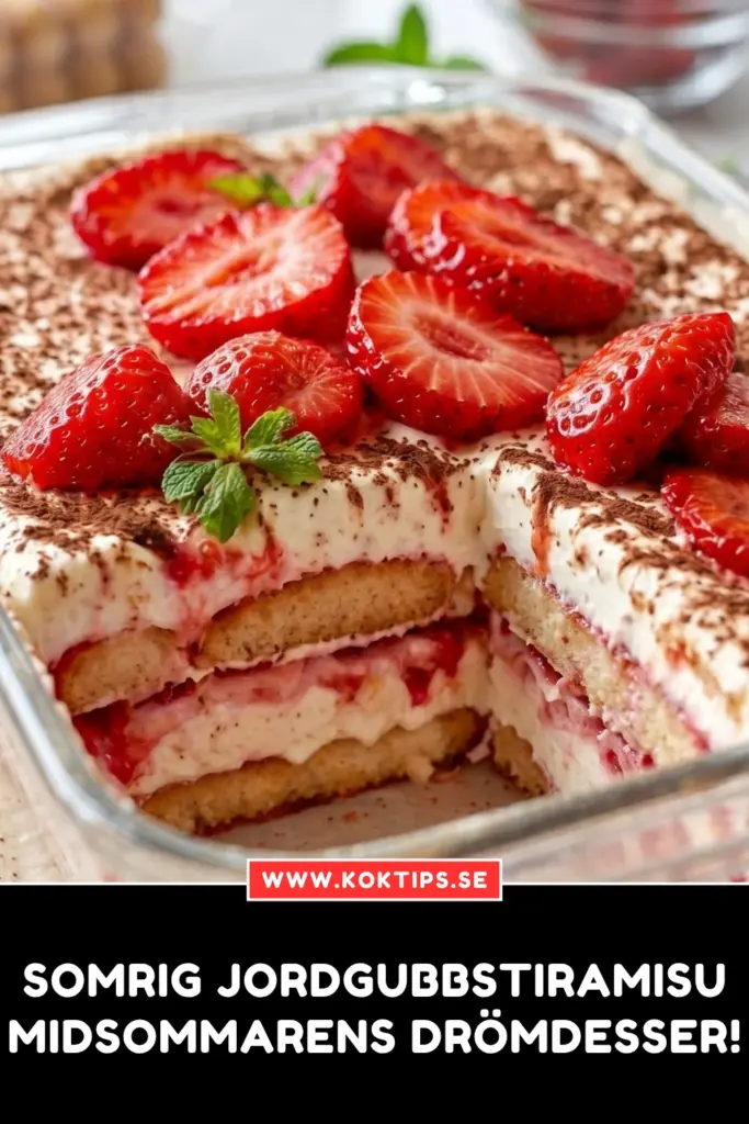Somrig jordgubbstiramisu