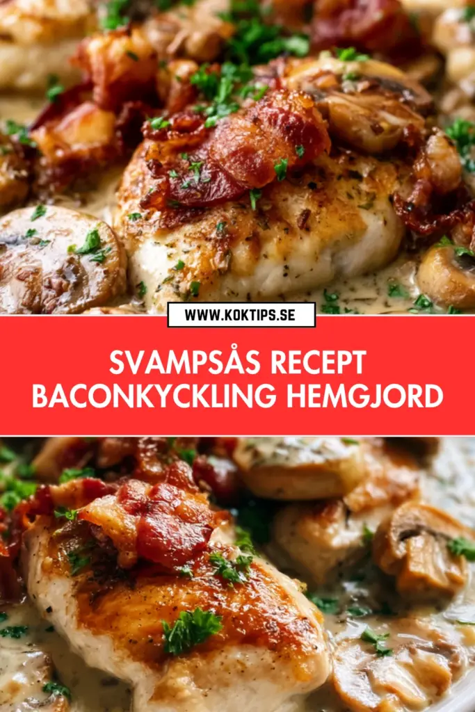 Svampsås med baconkyckling: det bästa hemlagade receptet du kommer göra i år