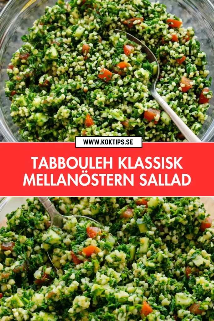 Klassisk Tabbouleh hemlagad och fylld av smak