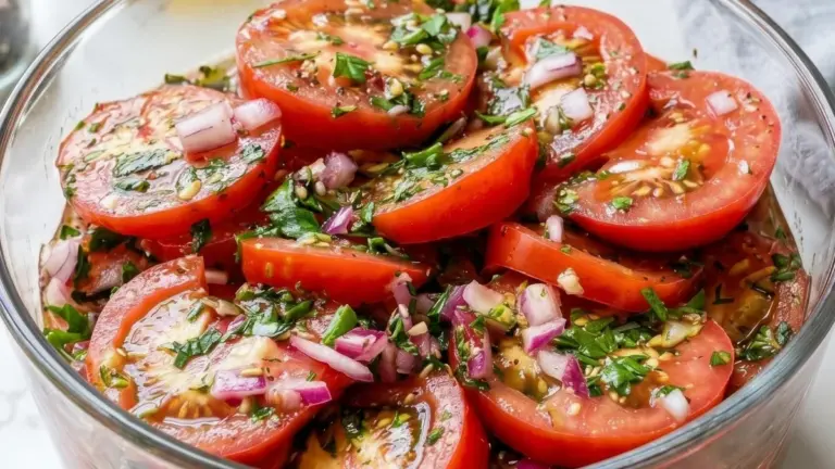 Tomatsallad med persilja och rödlök: sommarens enklaste och godaste recept