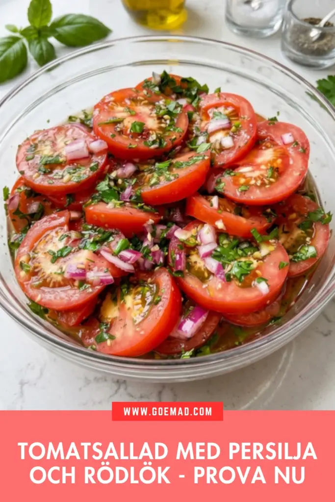 Tomatsallad med persilja och rödlök: sommarens enklaste och godaste recept
