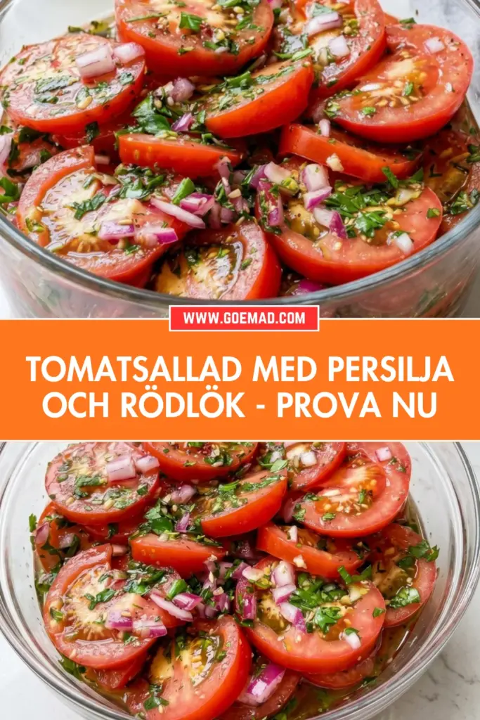 Tomatsallad med persilja och rödlök: sommarens enklaste och godaste recept