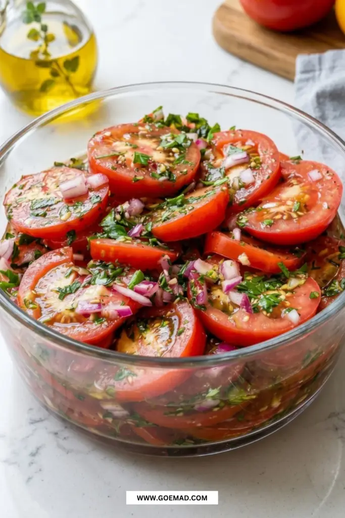 Tomatsallad med persilja och rödlök: sommarens enklaste och godaste recept
