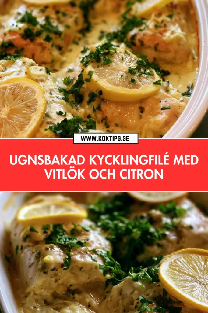 Saftig ugnsbakad kycklingfilé: enkel vardagsrätt med krämig vitlökssås