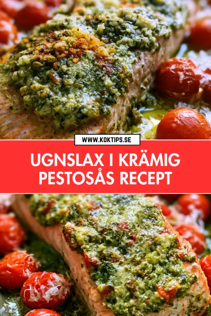 Enkel ugnslax i pestosås: ett hemlagat laxrecept fyllt av smak