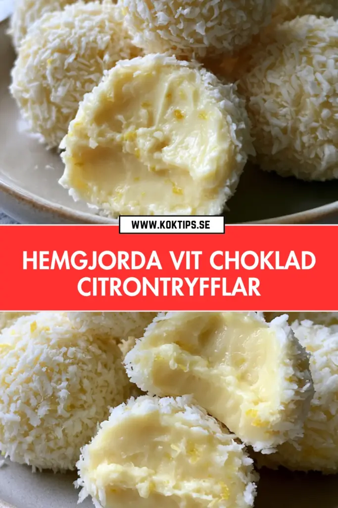 Vit choklad citrontryfflar: det enklaste hemlagade receptet du kommer att älska