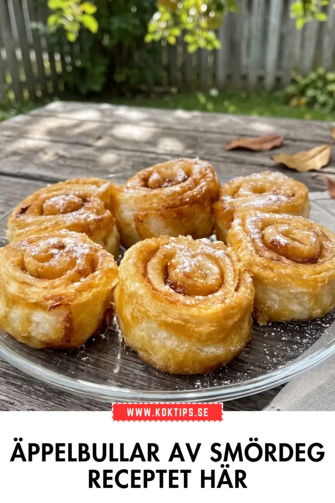 Krispiga och krämiga äppelbullar smördeg: ett klassiskt hembakat recept
