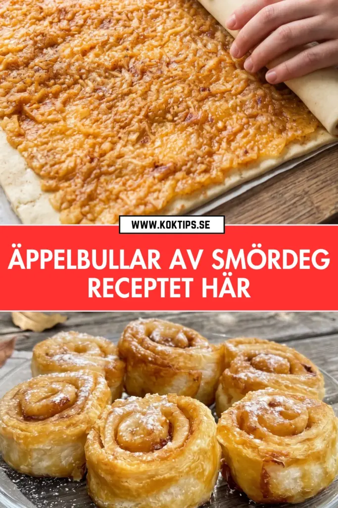 Krispiga och krämiga äppelbullar smördeg: ett klassiskt hembakat recept