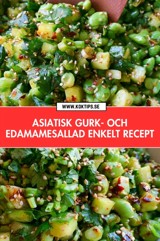 Asiatisk gurk- och edamamesallad Enkelt recept