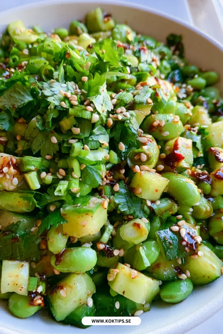 Asiatisk gurk- och edamamesallad Enkelt recept