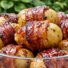 Baconlindad potatis i ugn Enkelt recept