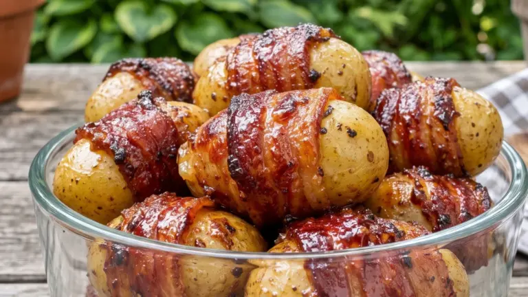 Baconlindad potatis i ugn: hemlagat recept som hela familjen älskar
