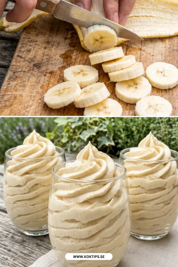 Krämig bananmousse hemma: det enklaste receptet du hittar