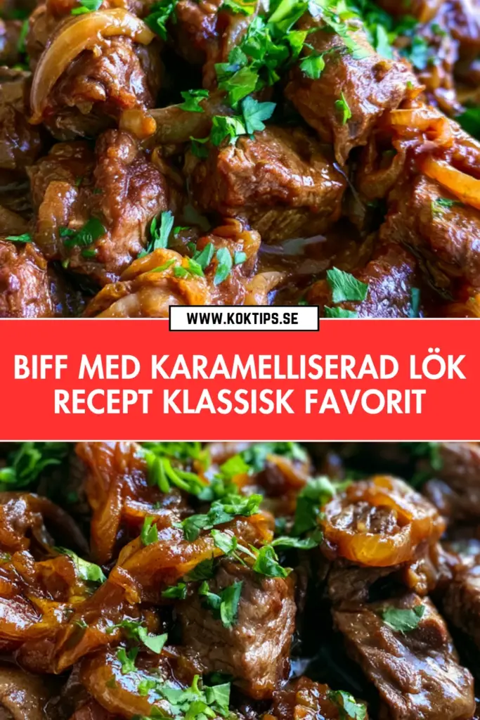 Biff med karamelliserad lök: det klassiska receptet som alltid funkar