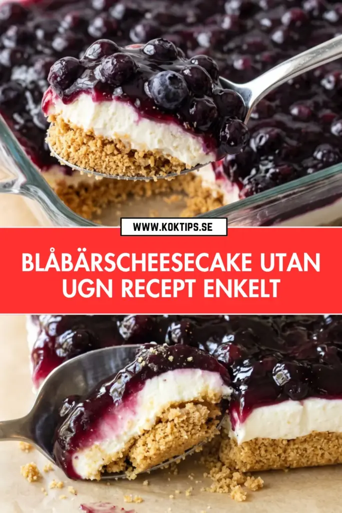 Blåbärscheesecake utan ugn: det enkla receptet som alltid imponerar