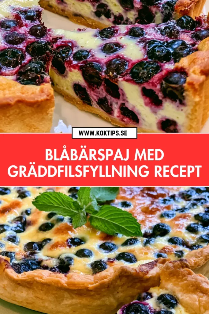 Blåbärspaj med krispig deg och len gräddfilsfyllning: så gör du den hemma