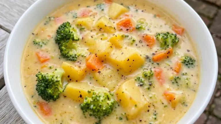 Broccoli potatissoppa slowcooker: en enkel och värmande soppa för hela familjen