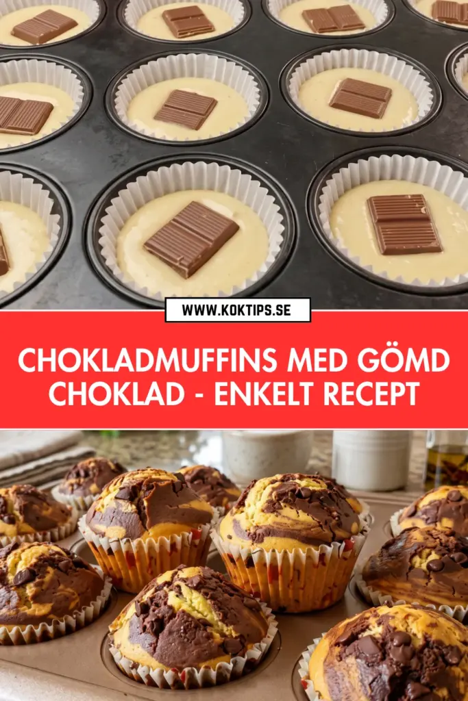 Chokladmuffins med gömd choklad: det enklaste receptet du kommer att baka