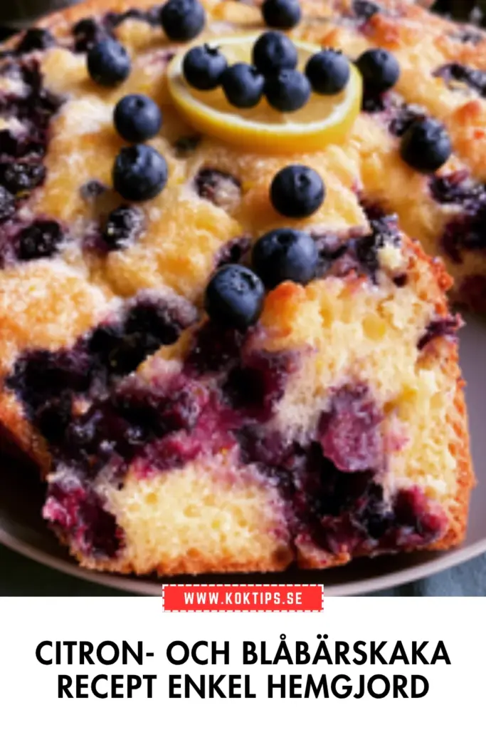 Citron- och blåbärskaka recept enkel hemgjord